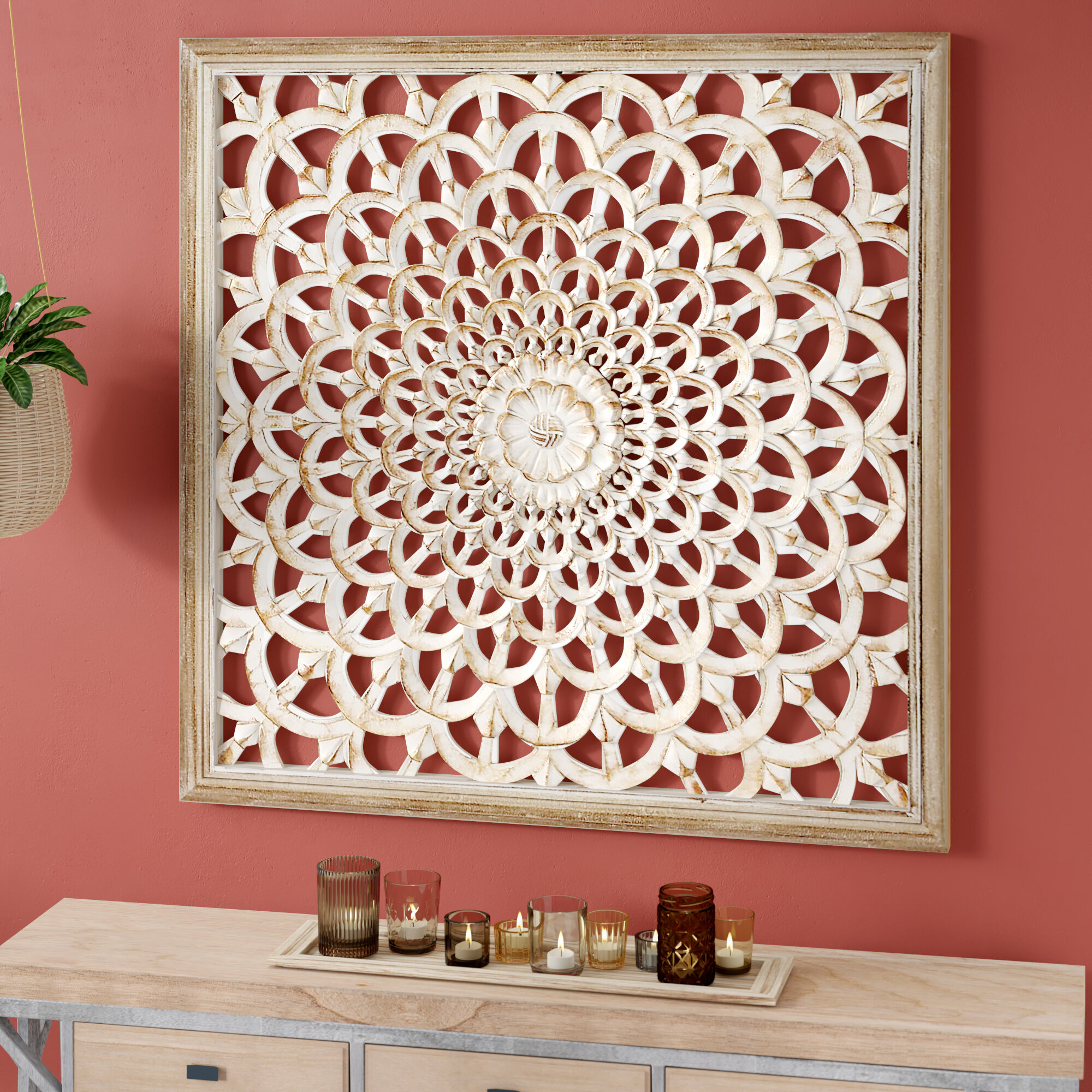 Offers Carved Wood Wall Decor Rose | Wall Decor | Home Interior Living Room Office Decoration